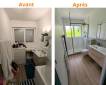 Avant et après travaux salle de bain à Olivet