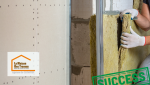 Travaux d’isolation réussis à Treffiagat – Installation de panneaux isolants avant la pose de plaques de plâtre. Une réalisation efficace pour un confort thermique optimal.