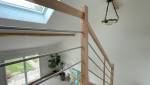 Escalier avec rambarde en bois et inox La Maison des travaux sainte genevieve des bois