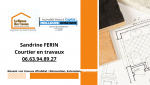 Sandrine Ferin, votre courtier en travaux à Marmande. Rénovation, extension, pro & fiable. Contact rapide sous 24h.