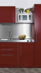 cuisine compacte modèle rétro rouge