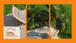 Zoom sur une terrasse en bois sur plots réglables et jardin aménagé