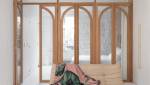 Verrière bois style Art Déco