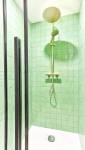 douche dans un ton vert vivifiant