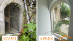 Rénovation d'un châssis fixe sur mesure double vitrage bois