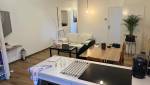 Rénovation d'appartement à Rodez : le salon depuis la cuisine