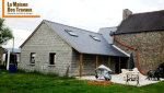AVANT Côté arrière de l'extension garage et pose de la couverture - pose des menuiseries
