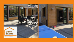 Extension bois moderne à Beaurecueil avec terrasse conviviale, conçue par La Maison Des Travaux Aix-en-Provence.