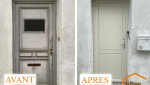  Rénovation d'une porte d'entrée sur mesure en bois