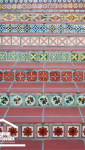 Exemple carrelage coloré extérieur