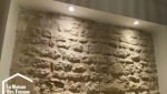 Eclairage spots led dans une niche en pierre