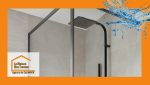 Tête de douche XXL encastrée pour une expérience bien-être, dans une salle de bain design rénovée à Tréogat.