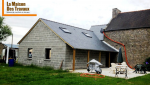 AVANT Côté arrière de l'extension garage et pose de la couverture - pose des menuiseries