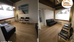 rénovation accueil médical, transformation salle d’attente, menuiseries neuves cabinet, parquet moderne, optimisation espace de travail
