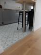 Lyon (69009) : rénovation d'appartement : liaison entre le parquet contre collé et le carrelage decor carreaux ciment