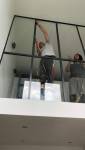 verrière d'atelier sur la mezzanine