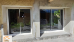 optimisation surface habitable, création ouverture façade, baie vitrée jardin, mur porteur extérieur percement, rénovation garage montagne