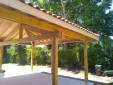 Carport bois et toit en tuiles