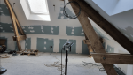 Travaux d'isolation des rampants en cours pour aménager les combles - Nantes 44