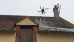 Nettoyage toiture ancienne par drone
