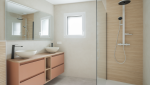 Surélévation de 35 m² en ossature bois au coeur de Vertou - salle d'eau avec douche