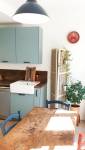 Rénovation cuisine vert menthe