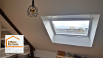 Finitions intérieures soignées après installation de fenêtres de toit Velux.
