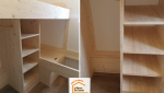 lits sur-mesure Chamonix, optimisation espace chambre, artisan bois Chamonix, rangement intégré lit, décoration montagnarde appartement, La Maison des Travaux