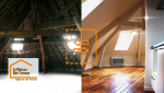 Transformation spectaculaire d’un grenier sombre en combles modernes et lumineux près de Vesoul.
