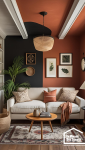 deco mur peinture bicolore salon