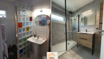 rénover sa salle de bain, moderniser salle de bain ancienne, refaire une douche à l’italienne, salle de bain sur-mesure, devis rénovation salle de bain, La Maison des Travaux Chamonix Mont-Blanc