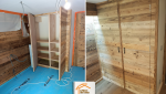rénovation chambre savoyarde, design chalet moderne, chambre bois claire, menuisier Albertville recommandé, rénovation complète appartement