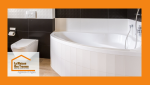  À Agen, découvrez cette baignoire d’angle élégante qui transforme la salle de bain en espace détente. 