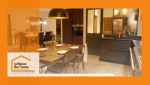 🏡”Cuisine rénovée avec verrière industrielle et mobilier vintage à Plonéour-Lanvern. Charme et fonctionnalité.”