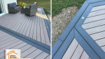 terrasse sur mesure Mercury, installation terrasse composite, rénovation accès extérieur, terrasse esthétique durable, La Maison des Travaux