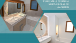 avant après : rénovasion de salle de bain vers Voiron