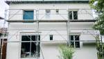 Façade en cours de finition