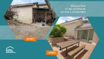 Avant Après rénovation grange en pisé à Charavines