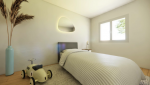 PROCHAINEMENT - Extension pour créer deux chambres à La Haie-Fouassière (44690) - projection 3D chambre 1