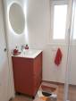 Meuble vasque rouge