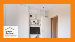 Vue d’ensemble du mobilier intégré dans une chambre entièrement rénovée, alliant fonctionnalité et esthétique.