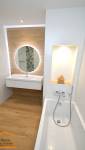éclairage de salle de bain pour mise en valeur du mobilier