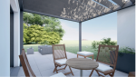 Ambiance terrasse avec pergola bioclimatique 