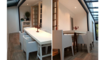 chalet extension Sallanches, maison familiale agrandie, extension rez-de-chaussée, parquet bois intérieur, peinture blanche rénovation
