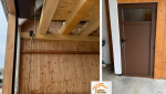 garage fermé Savoie, grenier fonctionnel bois, bardage esthétique durable, courtier en travaux Albertville, rénovation commune Allondaz