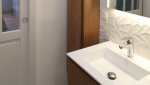 douche baignoire carrelage vitre gris blanc