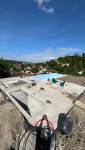 maconerie de la piscine, du local techniqu et de l'espace lounge