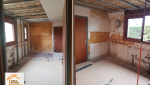 rénovation cuisine Grignon, La Maison des Travaux Albertville, démolition mur cuisine, artisan cuisine Savoie, transformation cuisine maison
