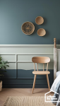 deco mur peinture bicolore salon