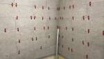 Calepinage en ligne du carrelage mural 90X30